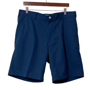 Peter Millar Wicking Performance Golf Shorts 36 Blue Preppy Athletic Sporty